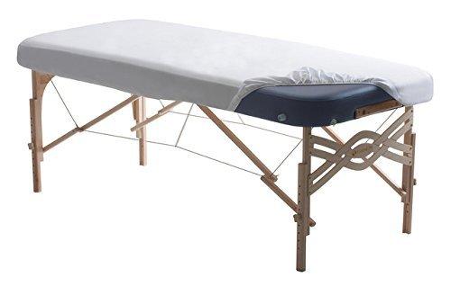 StrongLite STRONGLITE Portable Massage Table Olympia - Double Knobs, Package w/ Adjustable Face Cradle, Face Pillow, Half Round Bolster, Microfiber Sheet Set & Carry Case (28x73")