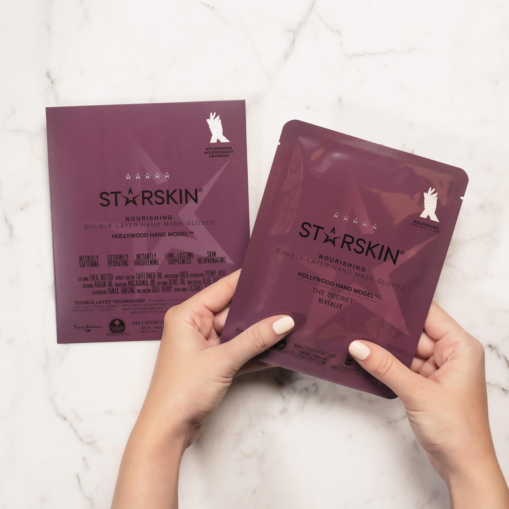 STARSKIN STARSKIN Nourishing Hand Mask, Award Winning Moisturizing Gloves with Shea Butter & Fruit Oils, Repairing, Softening, Hollywood Hand Model