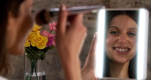 iHome iHome Beauty Portable Makeup Mirror with Bluetooth Speaker, 6" X 8" LED Distortion Free Mirror, Perfect for Travel Up to 20 Hours on a Single Charge