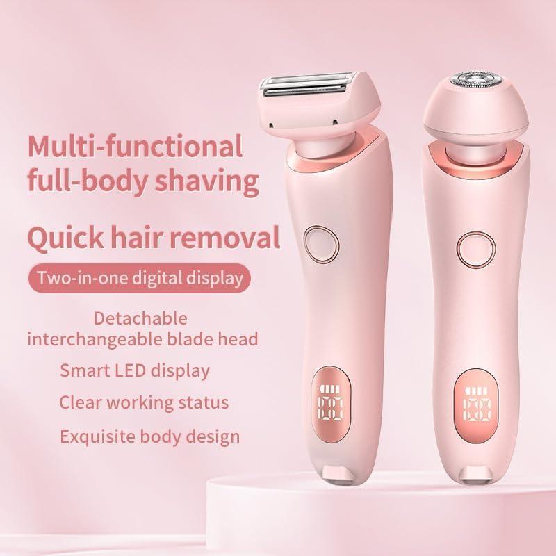 Generic Velvix Smoothshave Razor, Velvix Smooth Shave Razor, Velvix Shaver, Velvix Electric Razor,Electric Razors for Women Pubic Hair Velvix,2 in 1 Portable Electric Shaver Razors,Wet And Dry Use (Blue+Pink)