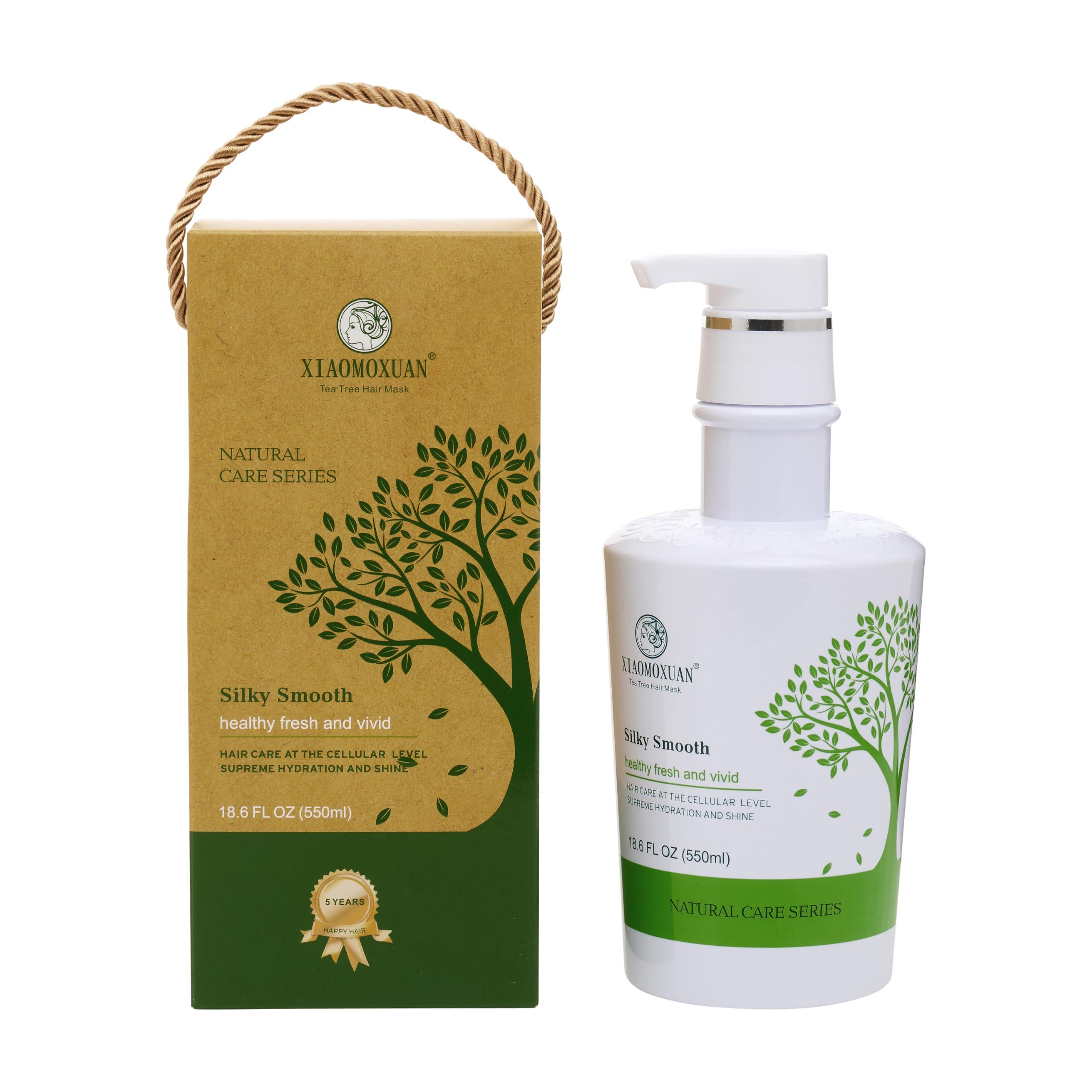 Xiaomoxuan Xiaomoxuan Moisturizing Hair Mask Silky Smooth - Natural Tea Tree Oil Hair and Scalp Nourishing - Deep Hydrating for Dry Hair Breakage and Split Ends Repair - Vitamin Hair Mask Frizz Treatment