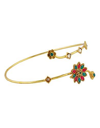 Generic Multi Colour Gold Finish Hand Bajuband for Girls/Women By Indian Collectible