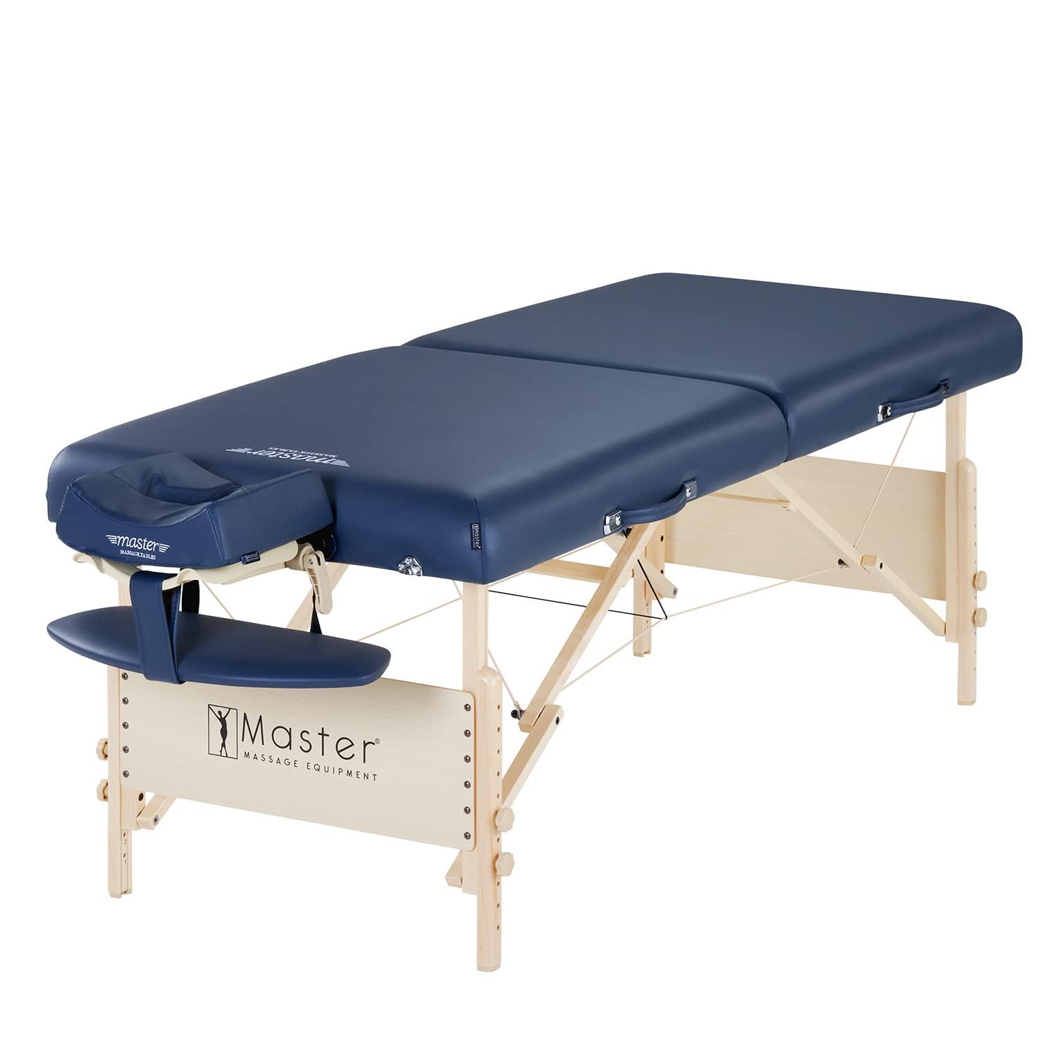 Master Massage Master Massage Coronado Portable Massage Table Beauty Spa Salon Bed Pro Package- Adjustable Height and 3-Inch Foam Cushioning- Tattoo Bed, Lash Table with Light