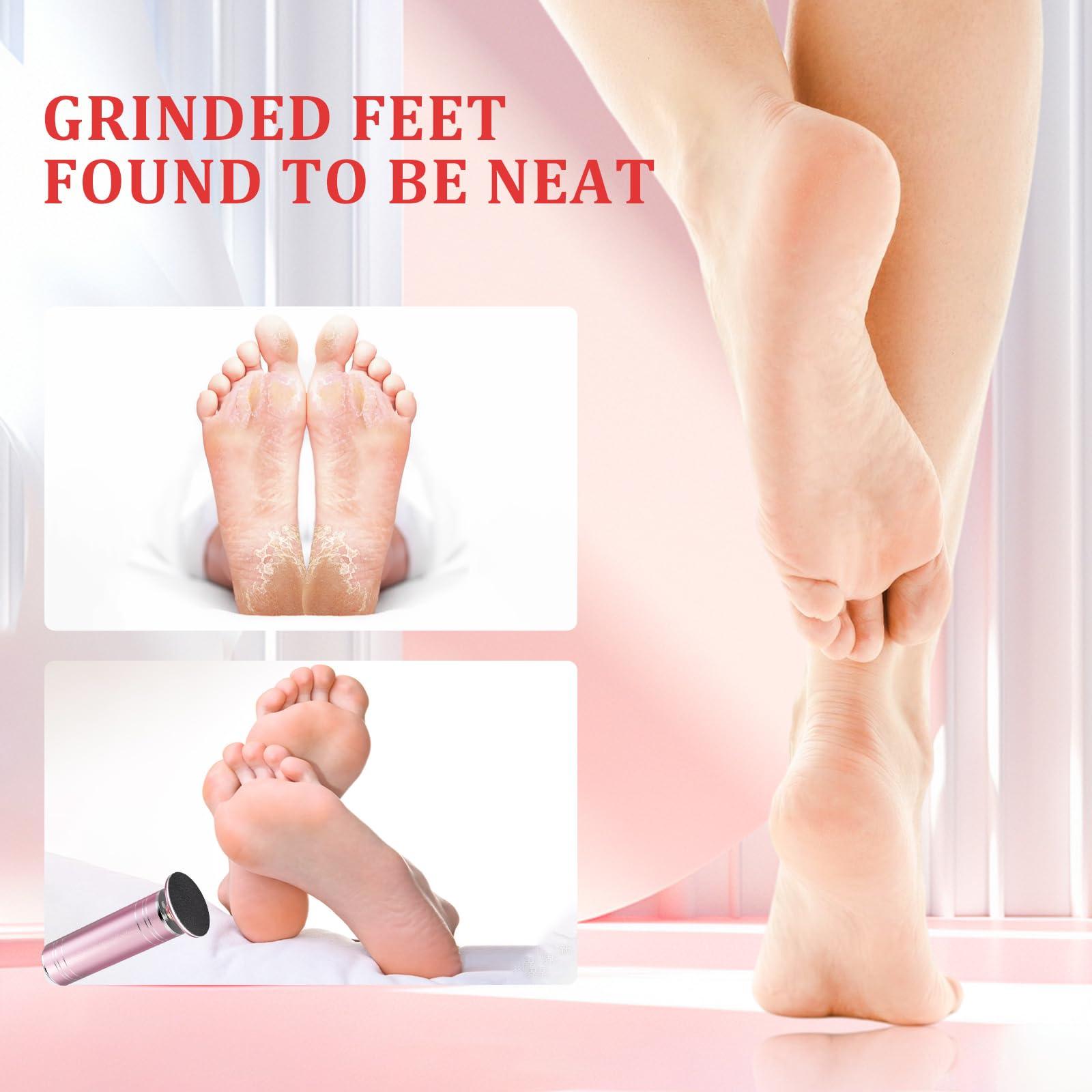 Rlojru Rlojru Electric Foot File - Powerful Electric Foot Callus Remover Tool 1000rpm/min Foot Sander for Feet Professional Electric Foot Grinder with 60pcs Sandpaper for Dead Skin Calluses (Pink)