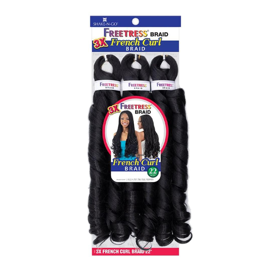Freetress Braids FREETRESS BRAIDS 3X French Curl Braid 22\'\' (3 Pack, 1)