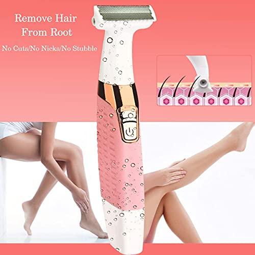 MISOY MISOY Electric Lady Shaver, Body Hair Trimmer, Bikini Womens Electric Razor, Rechargeable Hair Epilator, Painless 5 in 1 Hair Removal for Face, Arms, Back, Legs, Underarms & Nose, Eyebrows, Good Gifts