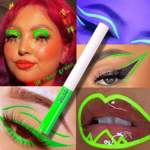 MAEPEOR MAEPEOR Matte Liquid Eyeliner Set 8 Colors High-Pigmented Fluorescent Eyeliner Waterproof & Smudgeproof Neon Body Face Paint Makeup for Daily Wear and Halloween Christmas (Neon, Set 0802)