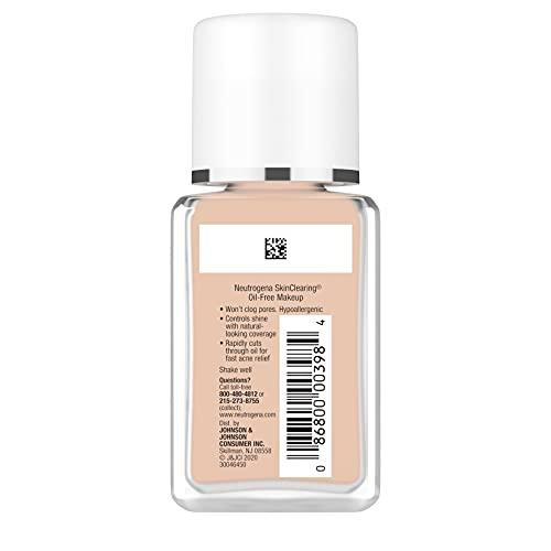 Neutrogena Neutrogena SkinClearing Oil-Free Makeup, Soft Beige 50 , 1 Fl. Oz (Pack of 1)
