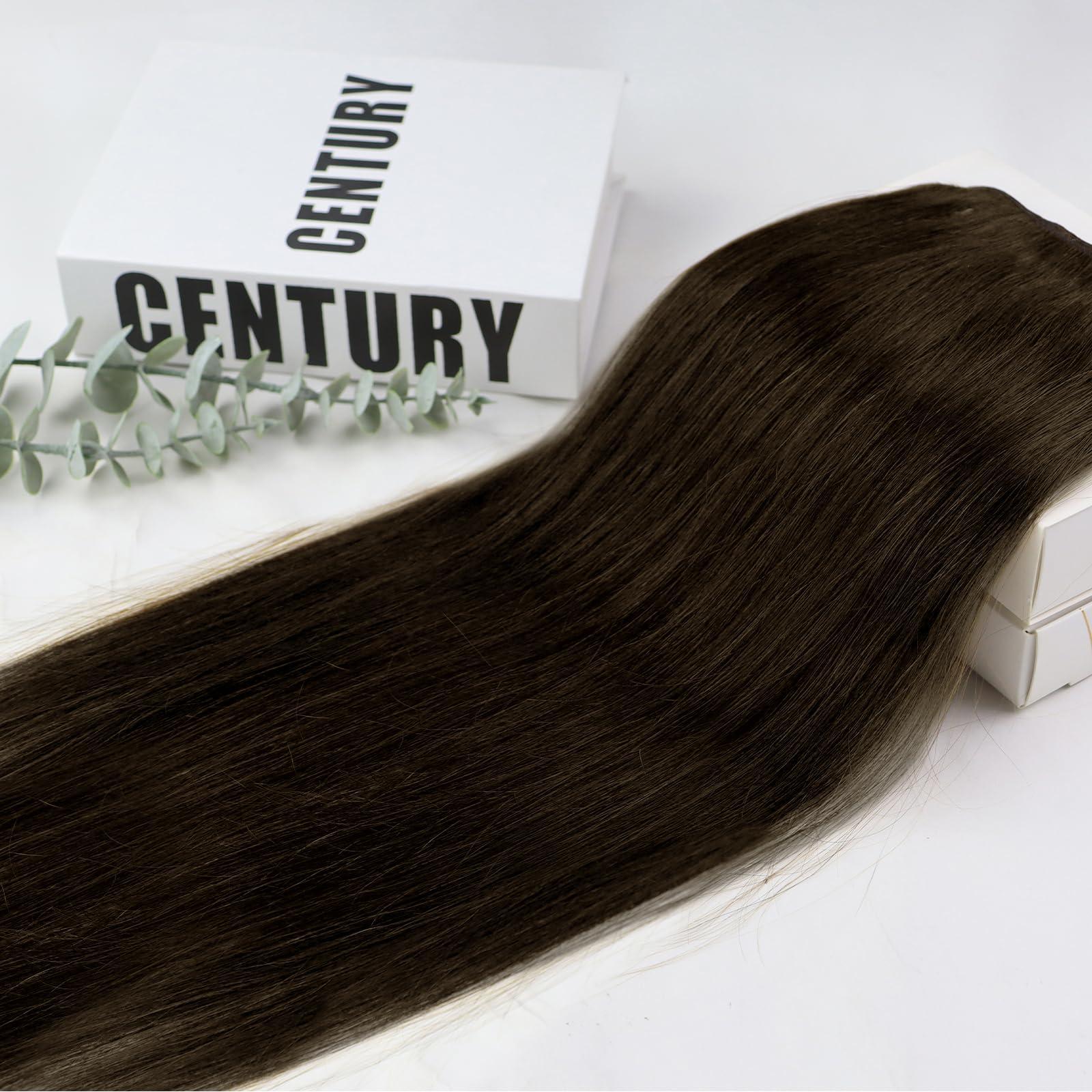Full Shine Full Shine Clip in Hair Extensions Dark Brown 22 Inch Thick Hair Extensions Real Human Hair Straight Brown Invisible Remy Hair Extensions Clip in Human Hair Extra Volume 7 Pcs