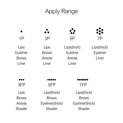 Charme Princesse Charme Princesse eyebrow tattoo Needles 1R/1P Tattoo Machine Pen Cartridge Needle for Eyebrow Eyeliner Lip 10pcs/Set (EN40-1R)