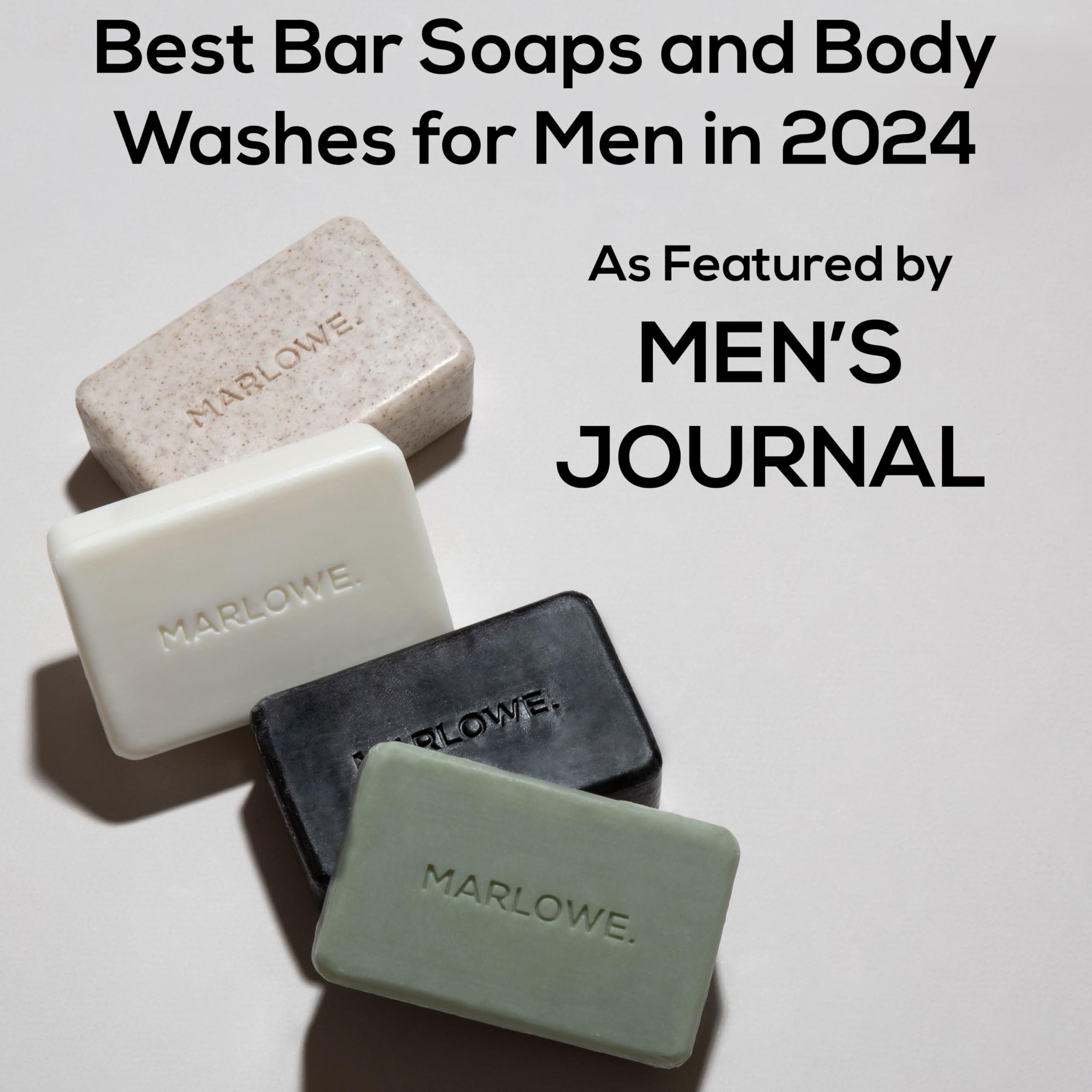 MARLOWE. M BLEND MARLOWE. No. 102 Men\'s Body Scrub Soap 7 oz, Fresh Original Woodsy Scent, Best Exfoliating Bar for Men, Made with Natural Ingredients, Apricot Seed Powder, Shea Butter, Olive Oil, Green Tea Extracts