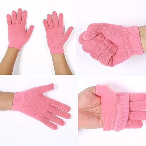 AnHua AnHua 1 Pair Gel SPA Moisturizing Gloves Soft Cotton Moisturizing Whitening Exfoliating Foot Mask Smooth Skin Care Dry Treatment (Pink)