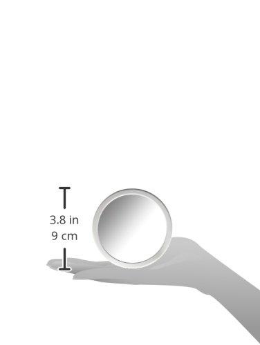 Zadro Zadro 3.75" Dia. Compact Mirror 12X Travel Magnifying Mirror 18 Strong Suction Cup Wall Mounted Makeup Mirror for Shower