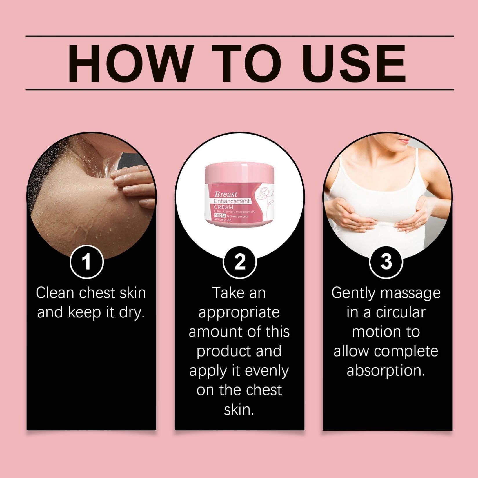 Generic Generic Breast Firming Tightening Massage Cream Moisturizing Nourishing Breast Skin Care Cream for Women (Pink)