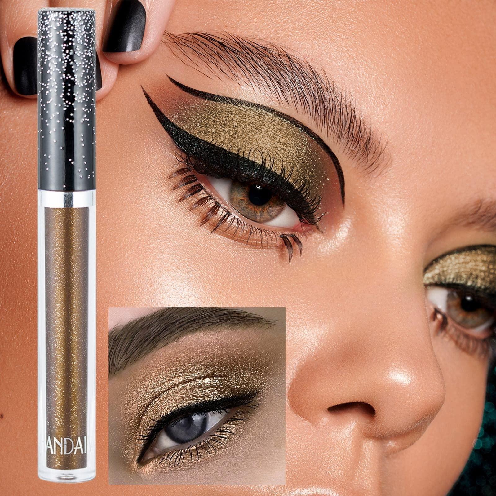 Fujiuia Fujiuia Eyes Makeup - White Highlighter Diamond Eye Single Shadow Makeup Tear 12-Color 2.5ml Shadow Eye Silkworm Shadow Eye Shiny Pearly Eyeshadow (I, One Size)