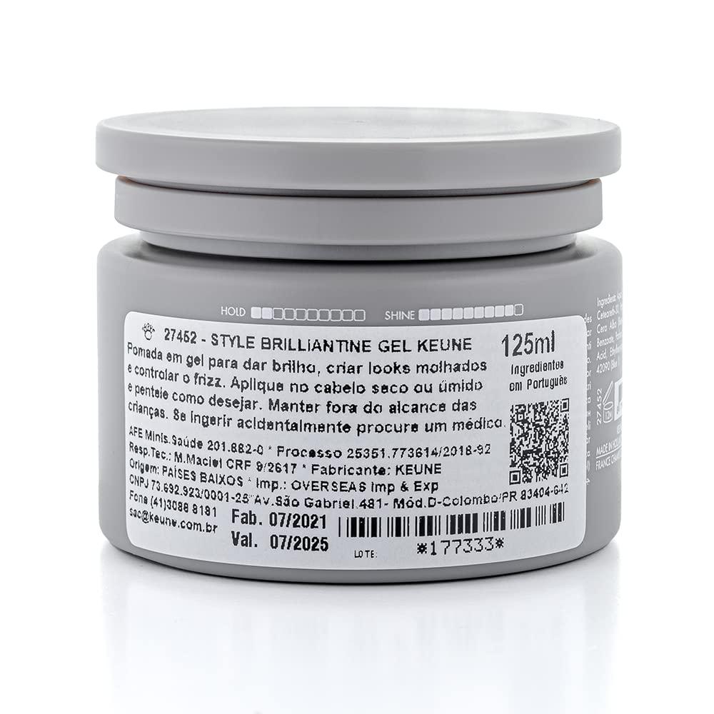 KEUNE Keune Style Brilliantine Gel, Soft Hold & High Shine Styling Gel, 4.2 Fl Oz