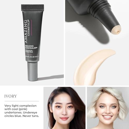 AmazingCosmetics AmazingCosmetics Amazing Concealer, multipurpose full coverage concealer 0.2 oz, Ivory