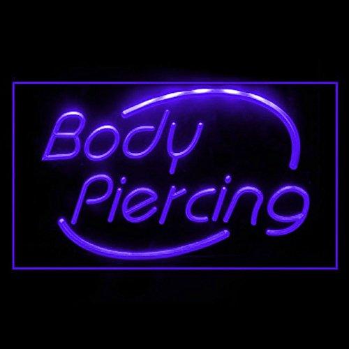 Easesign 100018 Body Piercing Tattoo Shop Center Home Decor Display LED Light Neon Sign (12\" X 8\", Purple)