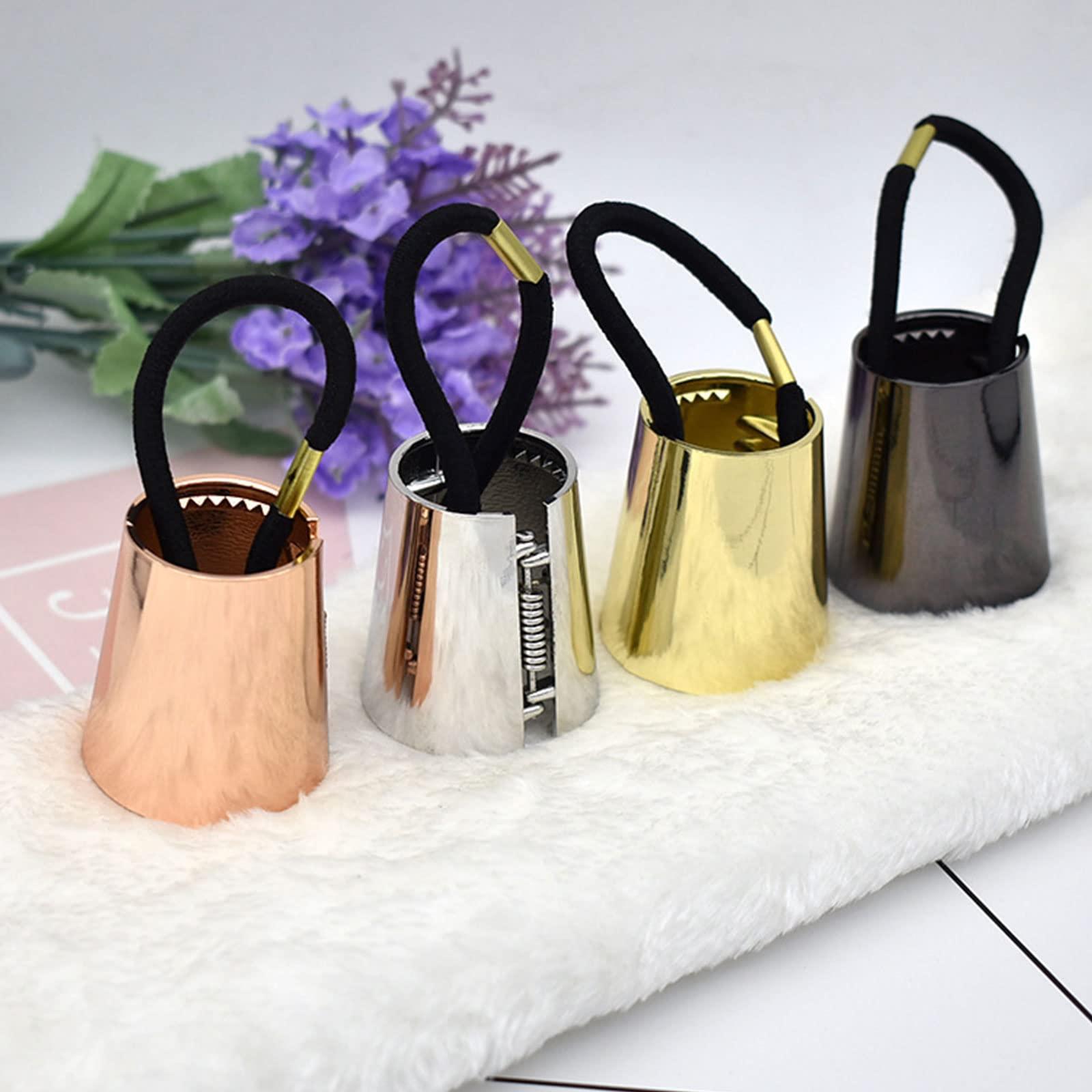 Sxett Trendy Cone Punk Ponytail Holder Women Hair Cuff Wrap Tie Band Rope Girls Hair Accessories Elastic Hairband Gift