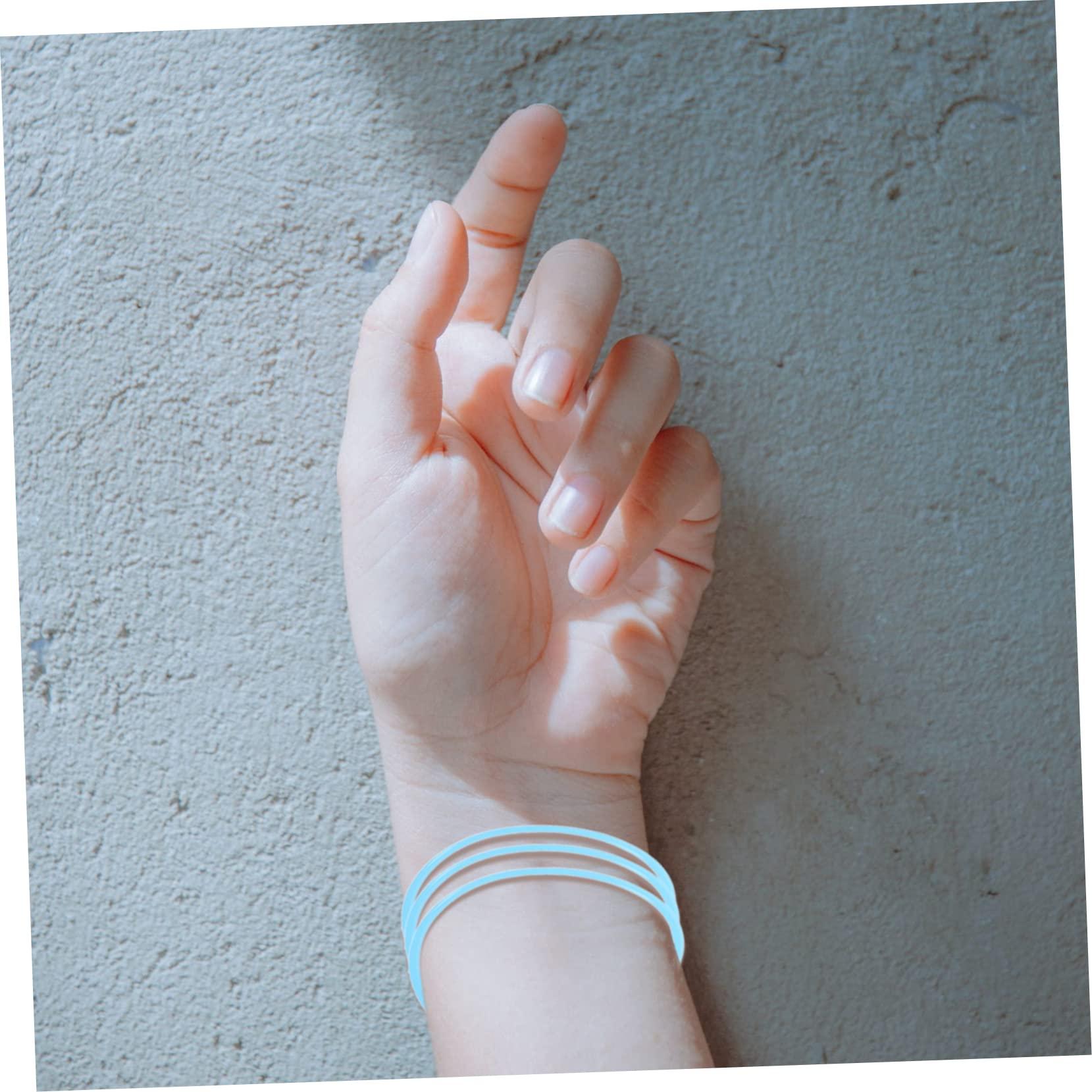 ABOOFAN ABOOFAN 150 Pcs Luminous Silicone Bracelet Women Bracelets Ponytail Hair Rubber Ties Bracelets for Women Wide Kids Rubber Bands for Hair Silicone Bands Elastic Band Girl Office