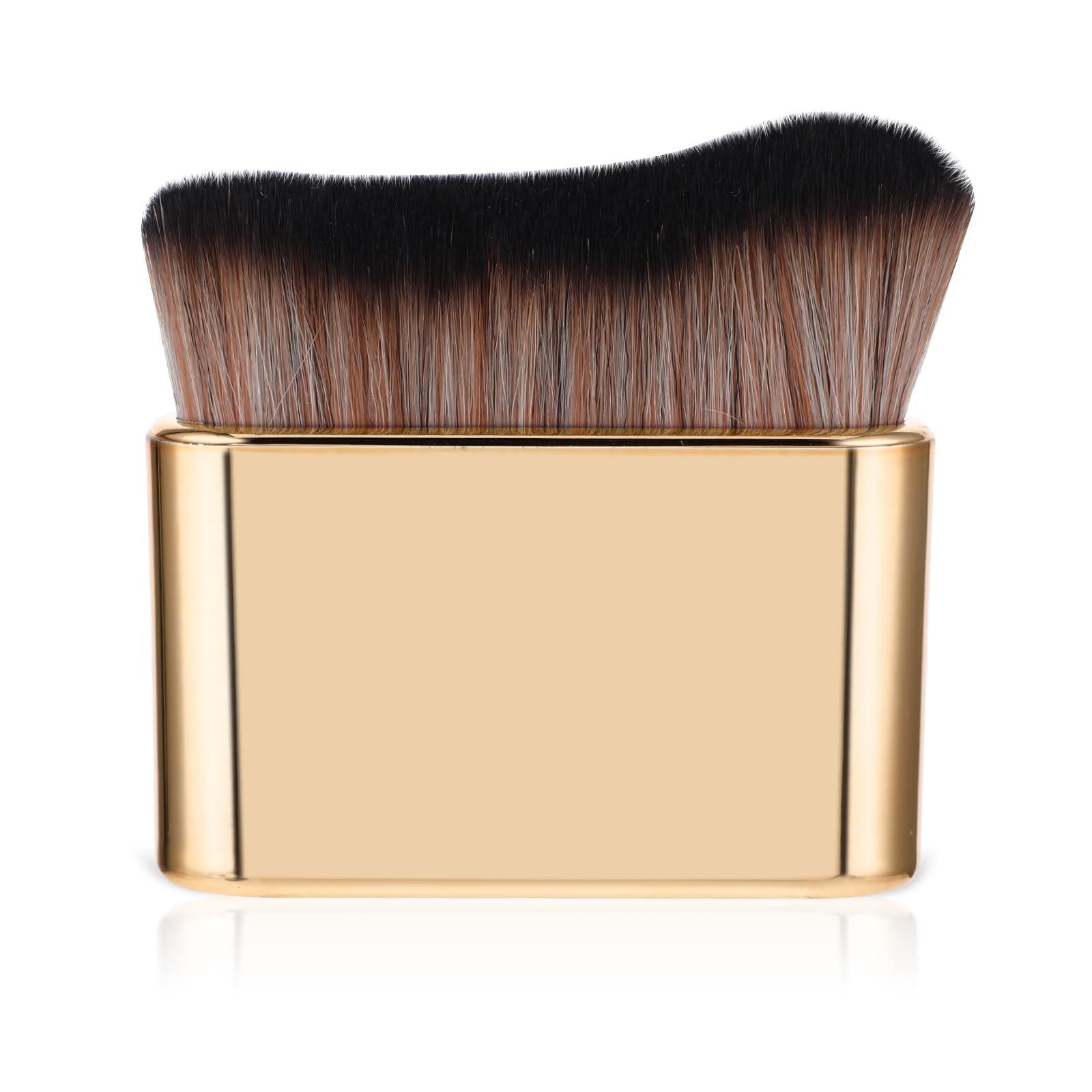 Molain Molain Self Tanner Brush, Large Kabuki Brush for Body, Sunless Tanner Makeup Brushes, Face Makeup Brush for Foundation, Blusher, Shadow, Bronzer (Gold)