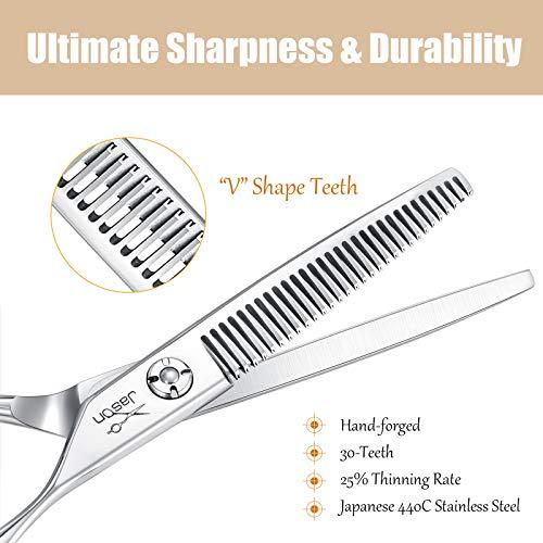 JASON JASON 6" Blending Hair Scissors, 30 Teeth Hair Thinning Scissor Professional Trimming Hair Cutting Shears for Barber, Hairdresser, Stylist, Women and Men, Japanese 440C Stainless Steel
