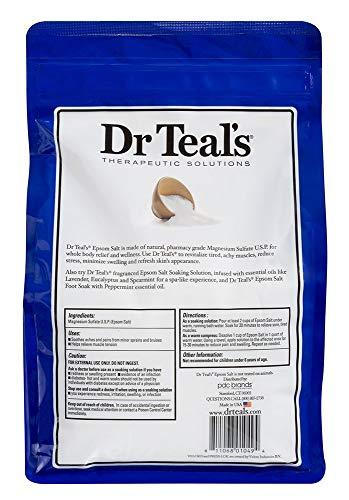 Dr Teal's Dr. Teal's Therapeutic Soak Gift Set (3 Pack, 6lbs Ea.) - Unscented Soaking Solution Blended with Pure Epsom Salt - Ease Aches & Pains, Speed-Up Recovery Time - at Home Pain Remedy