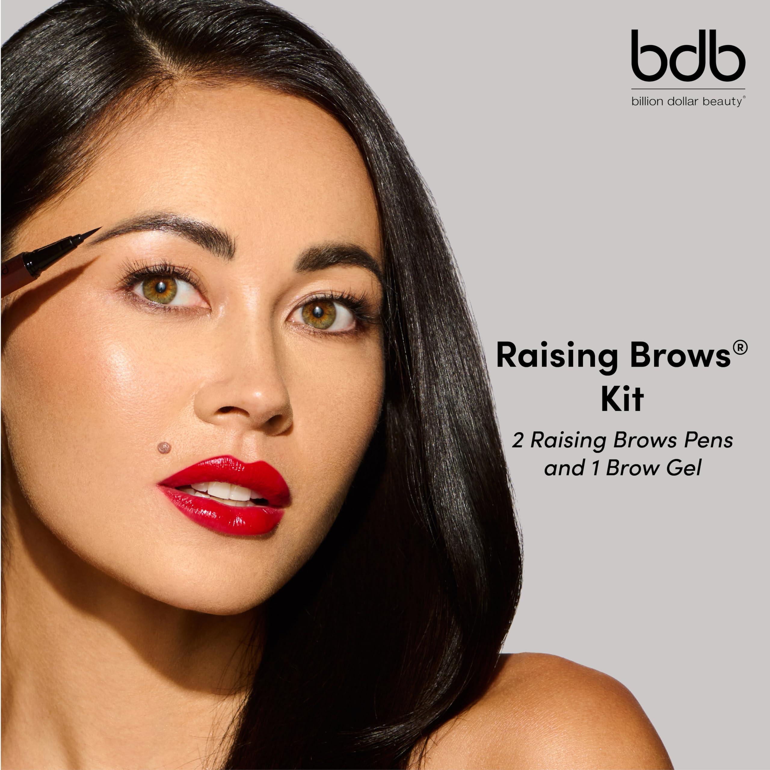 billion dollar brows Billion Dollar Brows Raising Brows & Brow Gel Kit 2 Raising Brows Pen (Taupe) and Brow Gel - Smudge-Proof & Water-Resistant, Creates Natural Looking Brows Effortlessly and Stays All Day