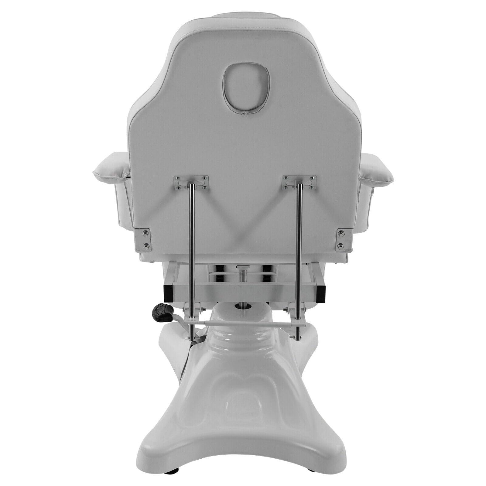 mignonnememe mignonnememe Hydraulic Facial Bed 71.6 in 3-Section Adjustable Massage Bed Tattoo Chair Beauty Barber Spa Beauty Equipment, White