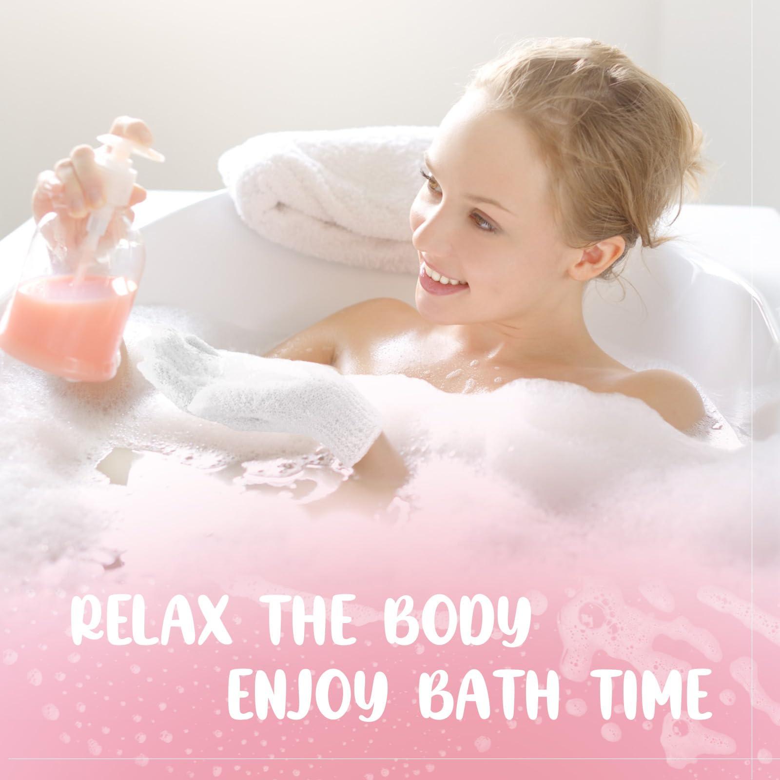 Didaey Didaey 104 Pcs Exfoliating Glove Bulk Shower Gloves with Hanging Loop Exfoliating Body Scrubber Dead Skin Remover for Body Bath Beauty Spa Massage Scrubs Men Women Bathing(White)