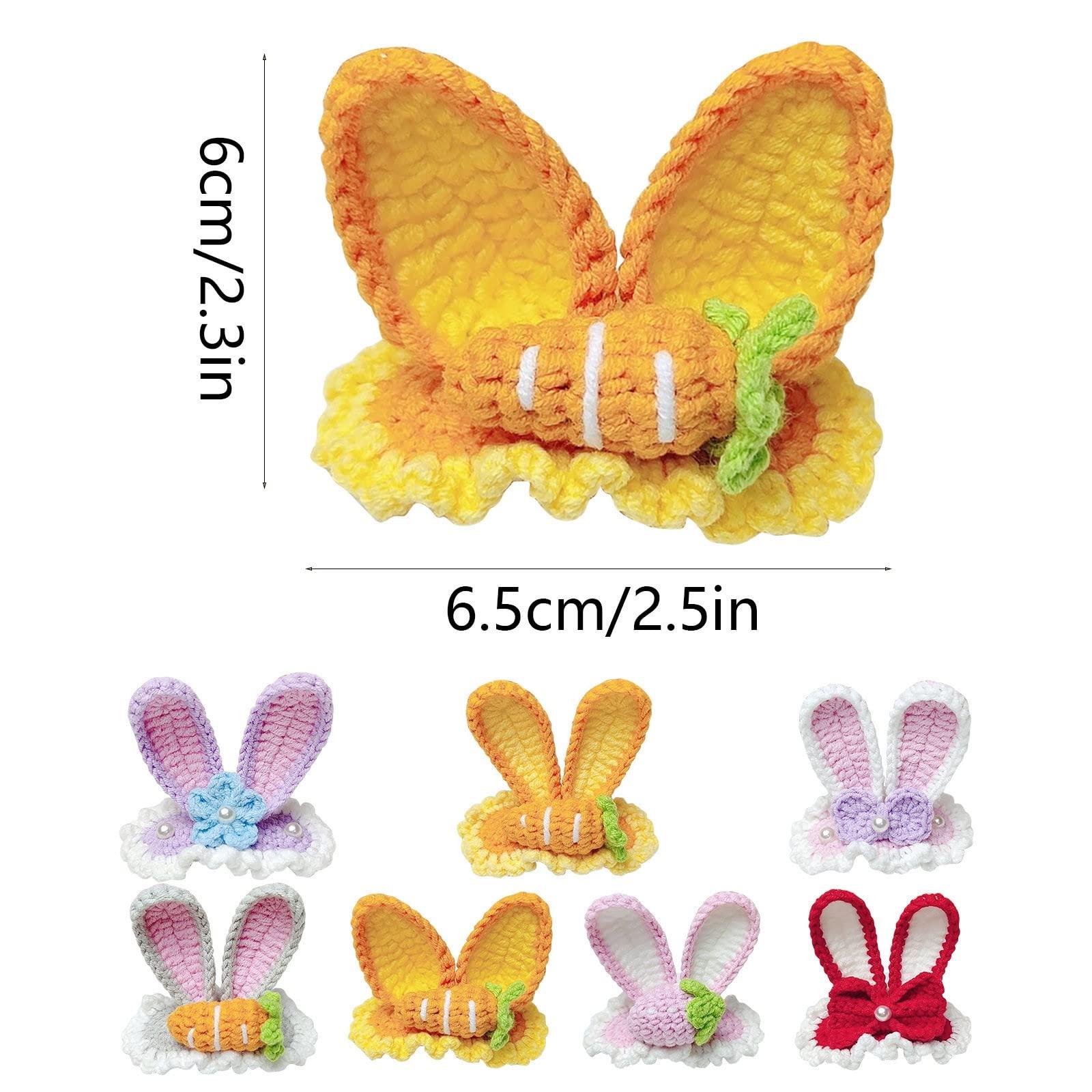 BSWAJIOJIO Bar Clips Hair Small Crochet Rabbit Snap Hair Clips Flower Carrot Barrette Hairgrip Girls Hairpin for Hair Braids Metal Hair Clip Small (A-E, One Size)