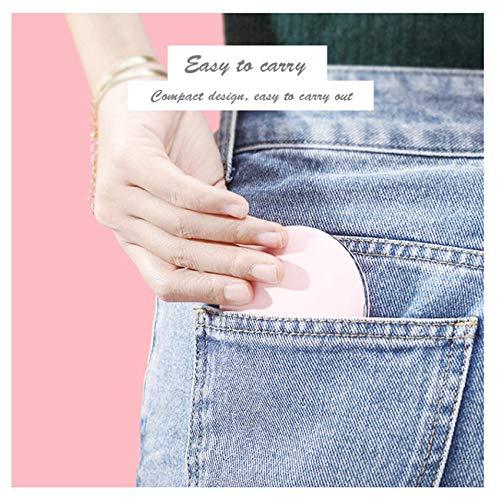 B O B O B O B O Compact Mirror Travel Makeup Mirror Small Portable 1X/3X Magnifying Cosmetic Mirror Rechargeable Lighted Round Foldable Design LED Lighted Makeup Mirror (Pink)