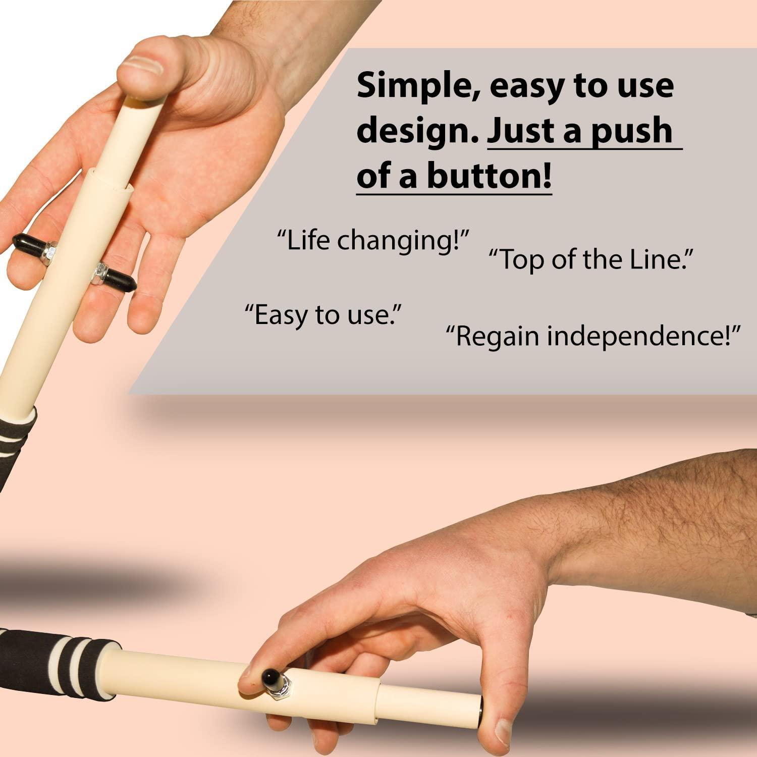 Payne Free Products Long Handled Toenail Clippers for Seniors Thick Toenails - Extended Nail Clippers for Seniors - Extension Trimmer for Elderly Ingrown Handicap - Toe Nail Clippers Adult Thick Nails (Silver (4mm))