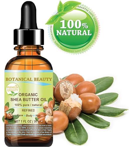 Botanical Beauty Botanical Beauty ORGANIC SHEA BUTTER OIL 100% Pure Natural Undiluted Refined Cold Pressed Carrier Oil. 1 Fl.oz.- 30 ml. for Face, Skin, Hair, Lip, Nails. African Shea (Karite) Nut Oil