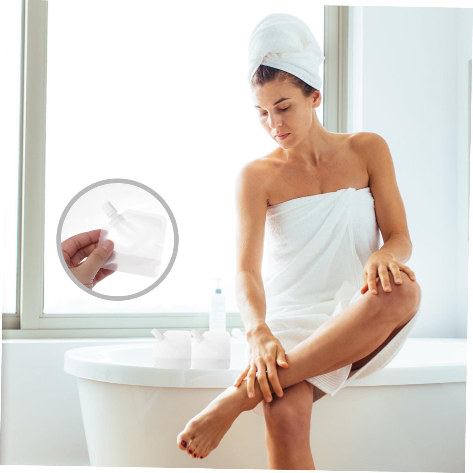 Didiseaon Didiseaon 20pcs Lotion Bag Stand up Spout Pouch Face Cream Empty Pouch Liquid Dispensing Bag Leakproof Cosmetic Bag Facial Cleaning Shampoo Sample Bag Filling The Pet White Travel