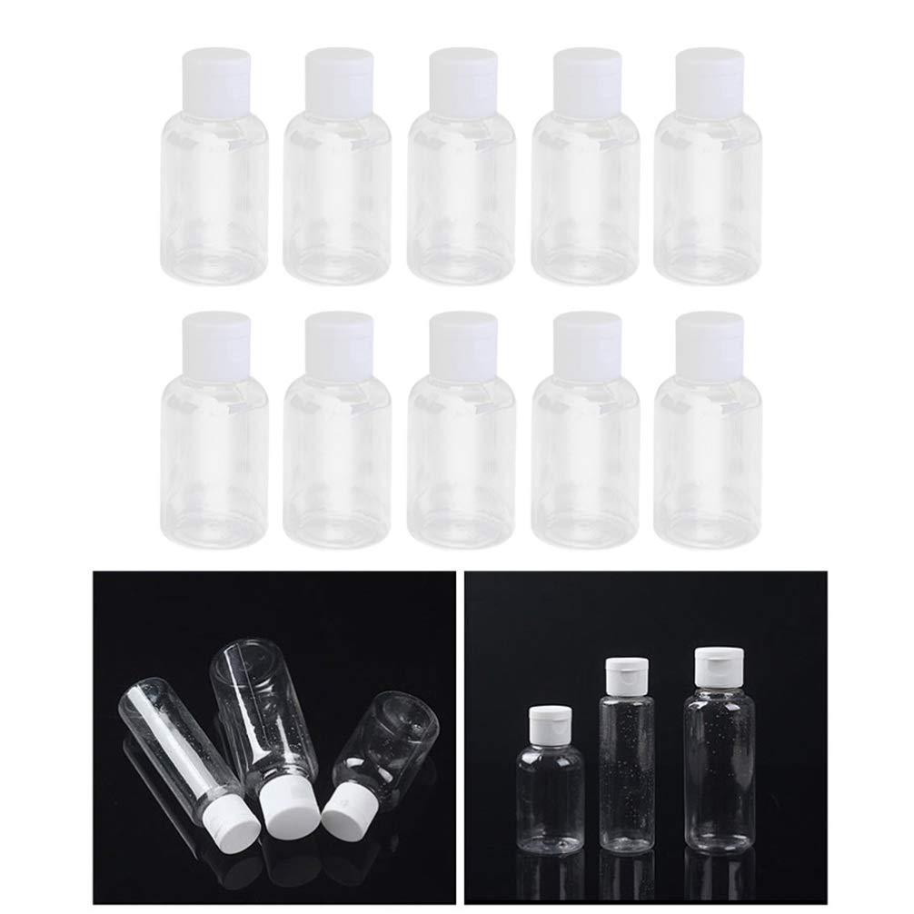 Beaupretty 20pcs 50ml Plastic Squeeze Bottles Mini Sample Bottles Empty Storage Containers Leak Free Caps for Water Shampoo Liquid