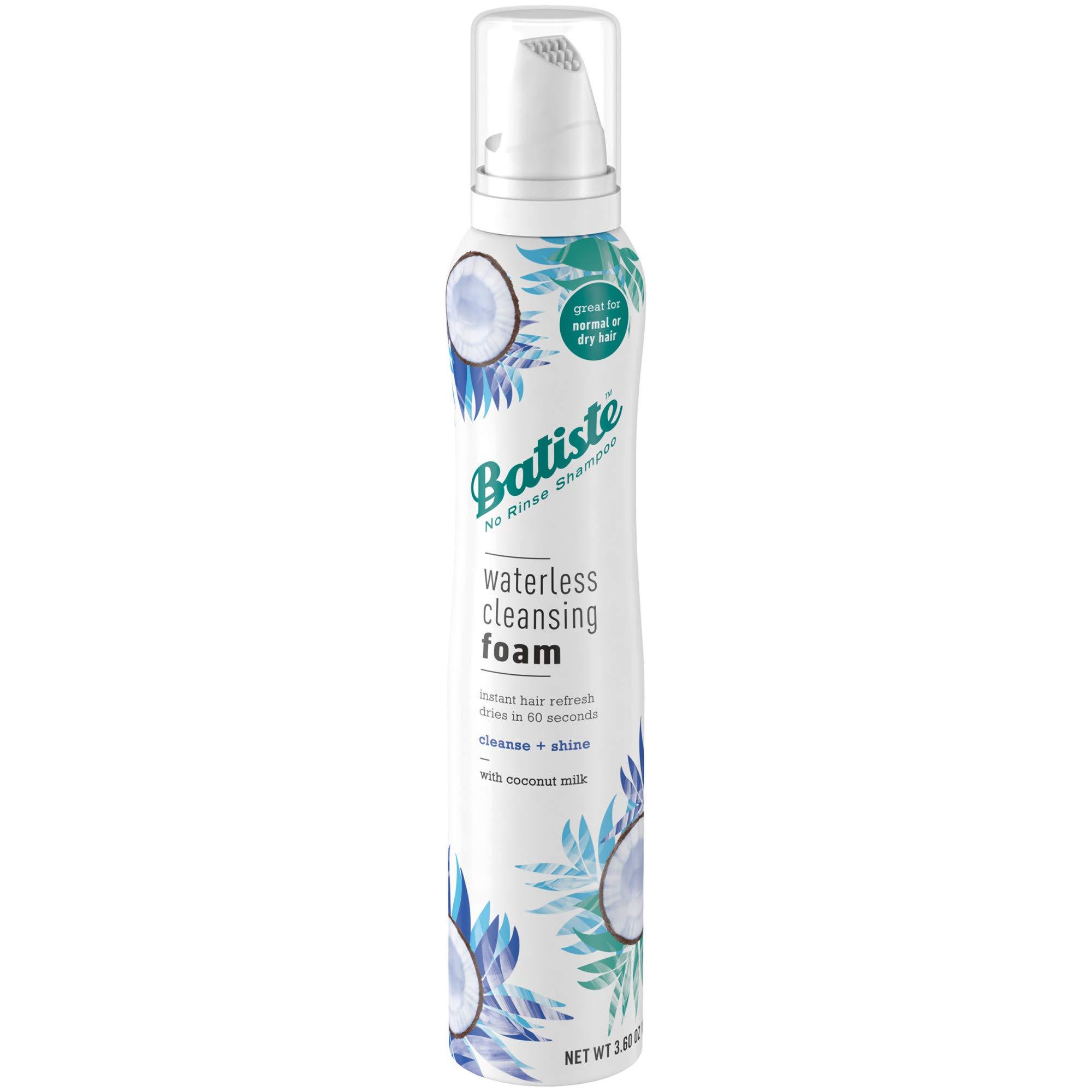 Batiste Batiste Waterless Cleansing Foam Cleanse + Shine with Coconut Milk, 3.6 OZ