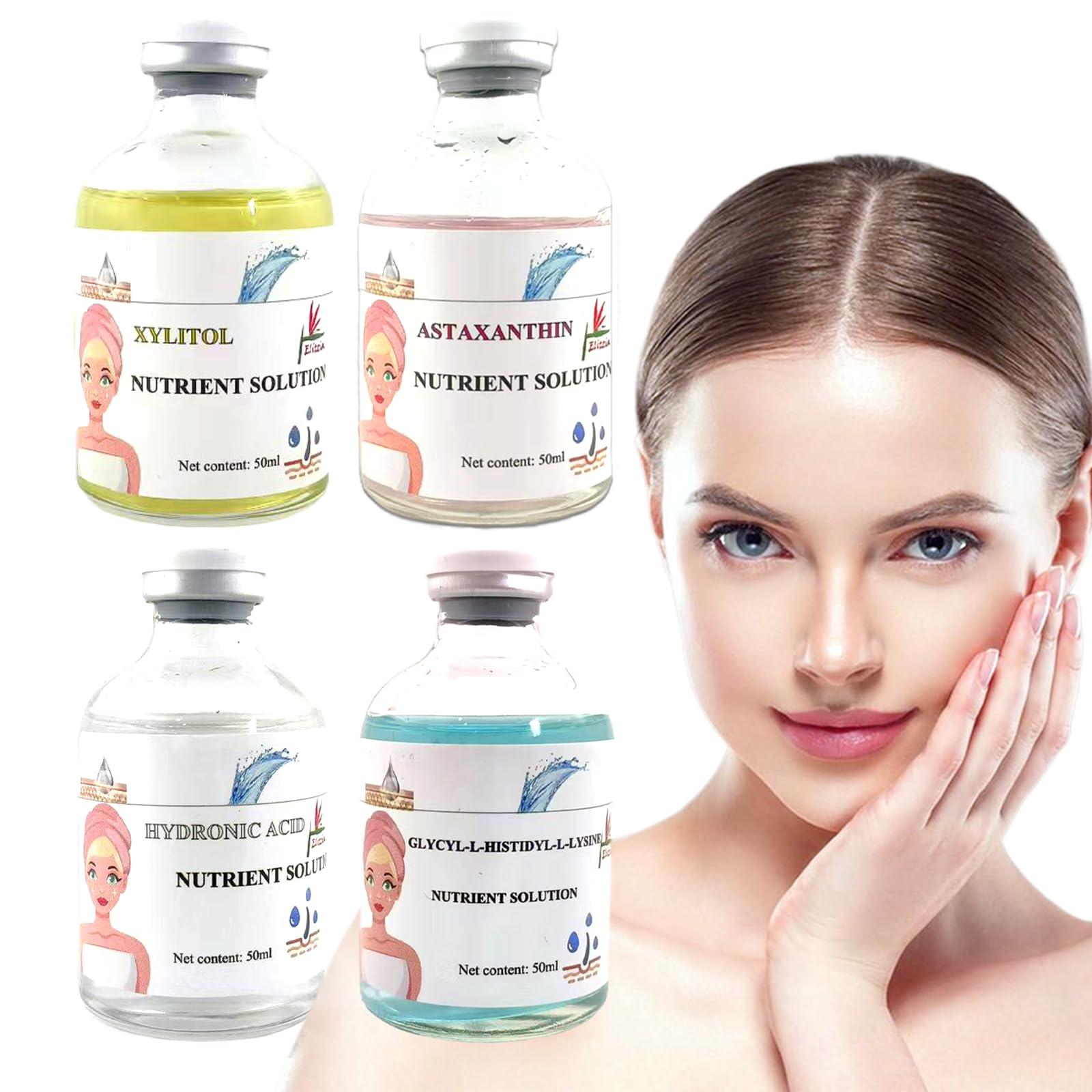 Elitzia Oxygen Facial Machine Oxygen Infusion Device Oxygen Sprayer Facial Nutrient Solution Set SPA Skincare Facial Machine Anti Aging Beauty Salon Machine 1.69fl.oz Per Bottle Eitzia