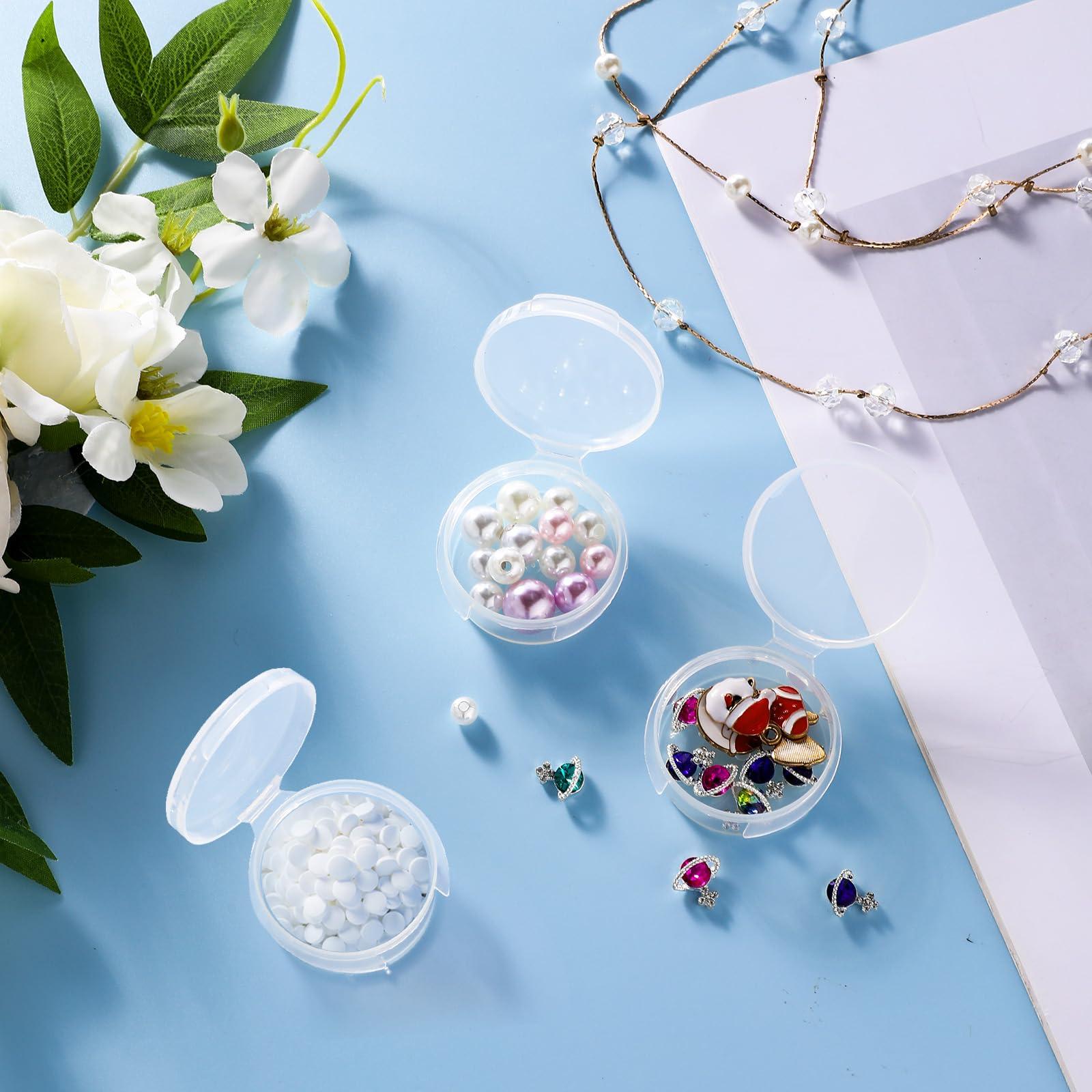 EORTA 30 Pcs Plastic Cosmetic Jar 0.34oz/10g Empty Clear Case with Snap Lids Portable Mini Storage Box Makeup Jar Sample Bottle Sealing Pot Cosmetic Containers by EORTA for Sampling, Traveling, Mixing, 10g