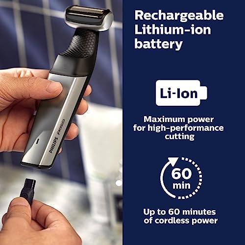 Philips Norelco Philips Norelco Bodygroom Series 5000 Showerproof Body & Manscaping Trimmer for Men with Back Attachment, BG5025/40 + Philips Norelco Nose Trimmer 3000, for Nose, Ears, Eyebrows, NT3600/62