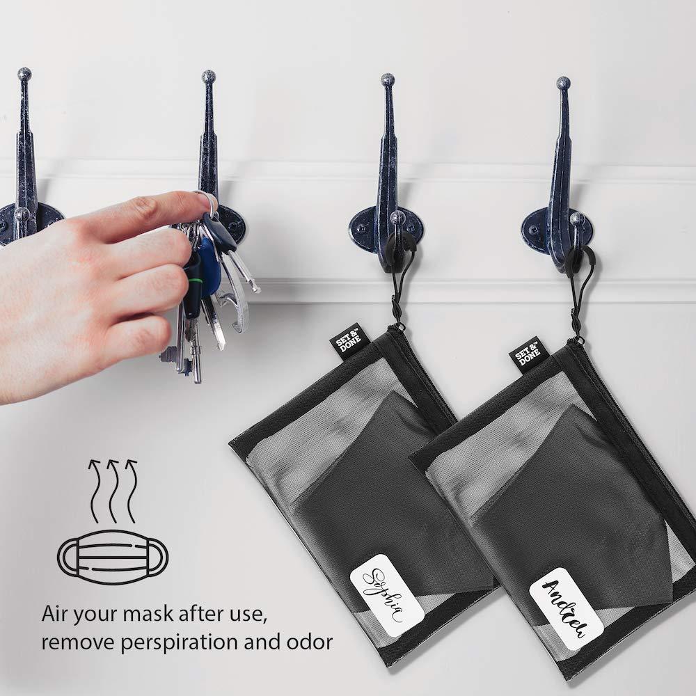 Set & Done Set & Done Mesh Cosmetic Pouches - Mesh Makeup Bags, Zipper Pouch for Office or Travel Accessories - Organizers for Small Items Makeup Lipstick, Toiletries (6 Pieces - Grey)