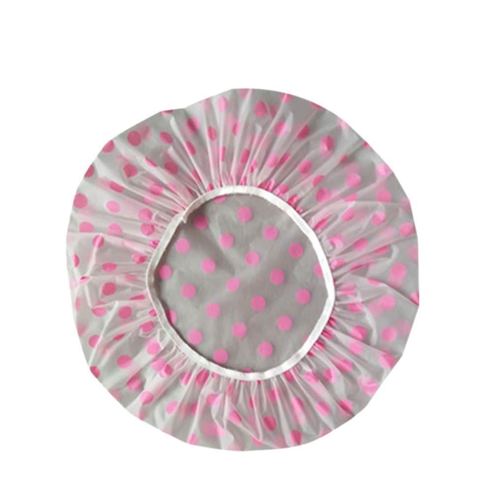 Kakasi Large Plastic Shower Caps, 3 Pcs Waterproof Reusable Shower Cap For Women, Elastic Shower Cap, For Shower