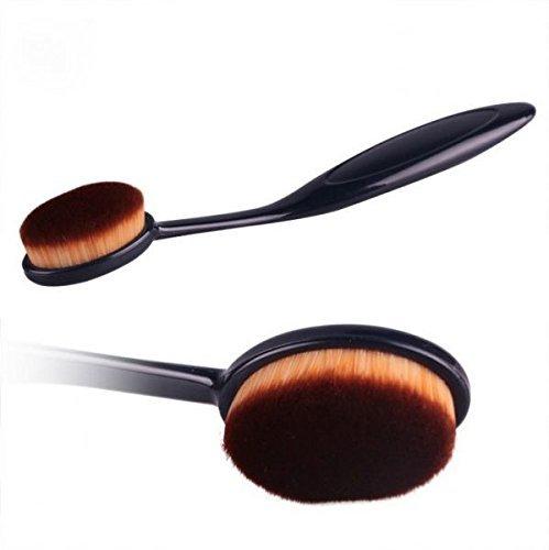 Boolavard 2 X Makeup Brushes Boolavard Oval Cosmetic Makeup Pro Blush Face Powder Toothbrush Curve Foundation Brush