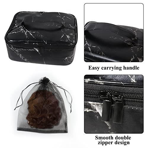 Goklmn Goklmn Wig Storage Box,Portable Wig Box Wig Storage for Multiple Wigs,Wig Travel Case Travel Makeup Case for Men & Women