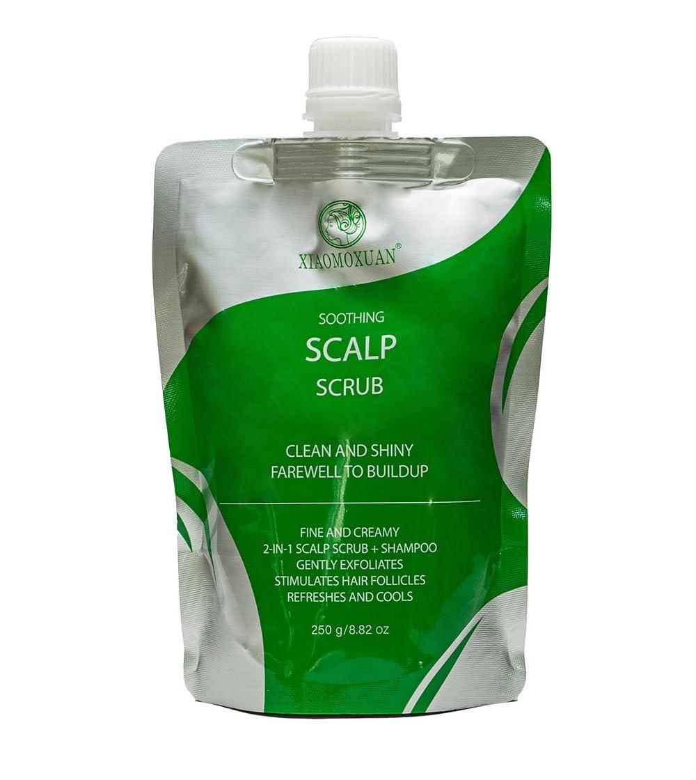 Xiaomoxuan Xiaomoxuan Scalp Scrub Shampoo for All Hair Types, Scalp Exfoliator Scrub and Cleansing Shampoo Build-Up Remover for Scalp Treatment, 250-ml