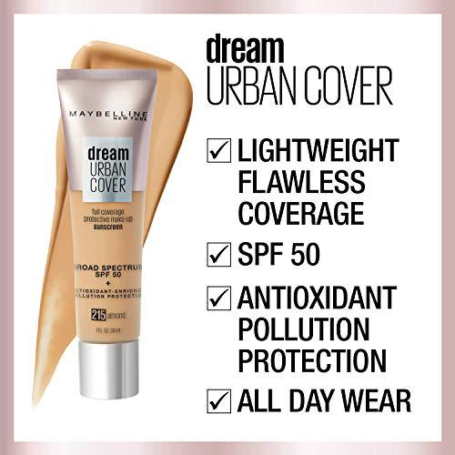Maybelline New York Maybelline Dream Urban Cover Flawless Coverage Foundation Makeup, SPF 50, Warm Nude