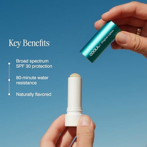 Coola COOLA Organic Liplux Lip Balm and Sunscreen with SPF 30, Dermatologist Tested Lip Care for Daily Protection, Vegan and Gluten Free, 0.15 Oz