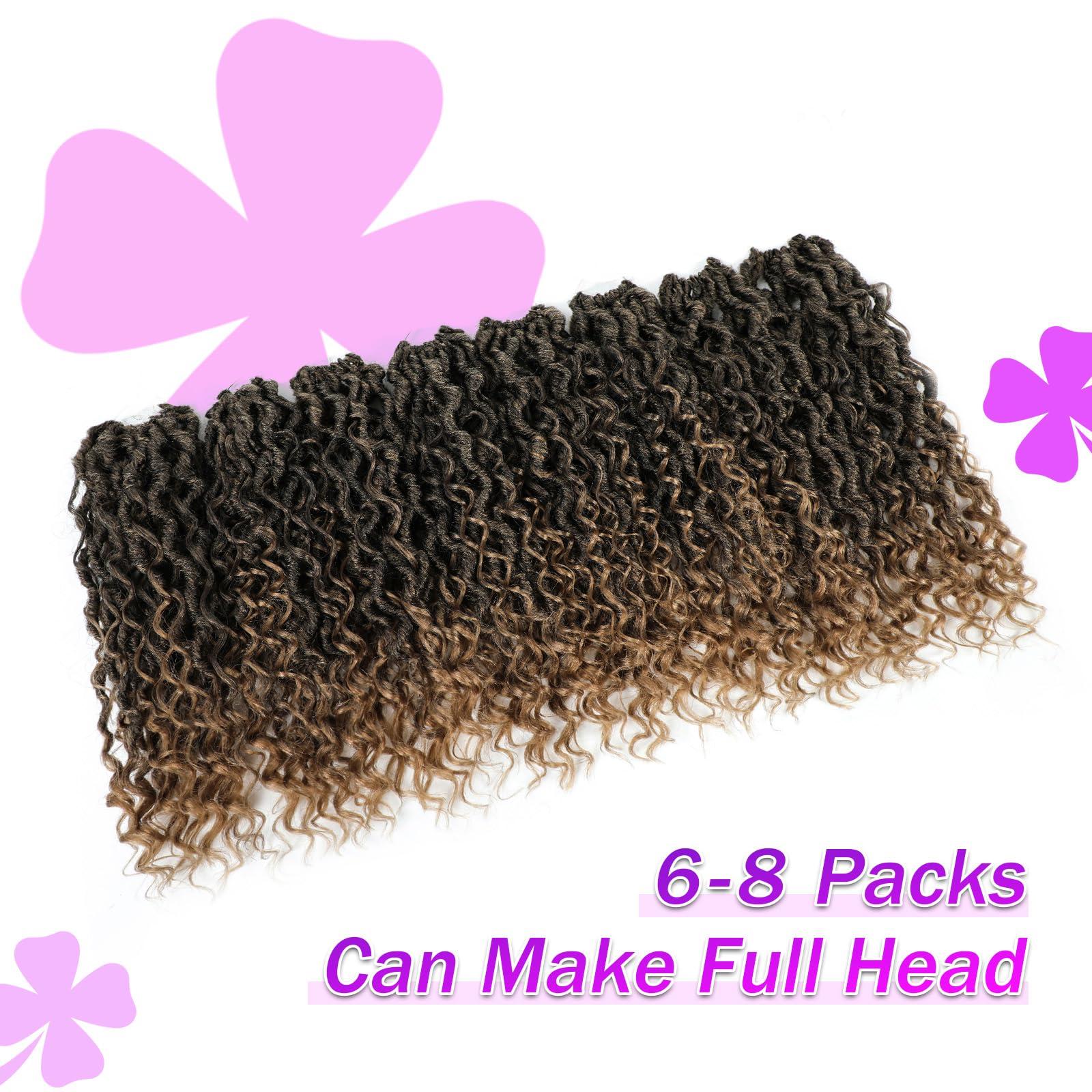 AMELI Goddess Locs Crochet Hair 8Packs New Goddess Faux Locs Crochet Hair for Black Women River Locs Crochet Hair with Curly Ends (12inch(pack of 8), T27)