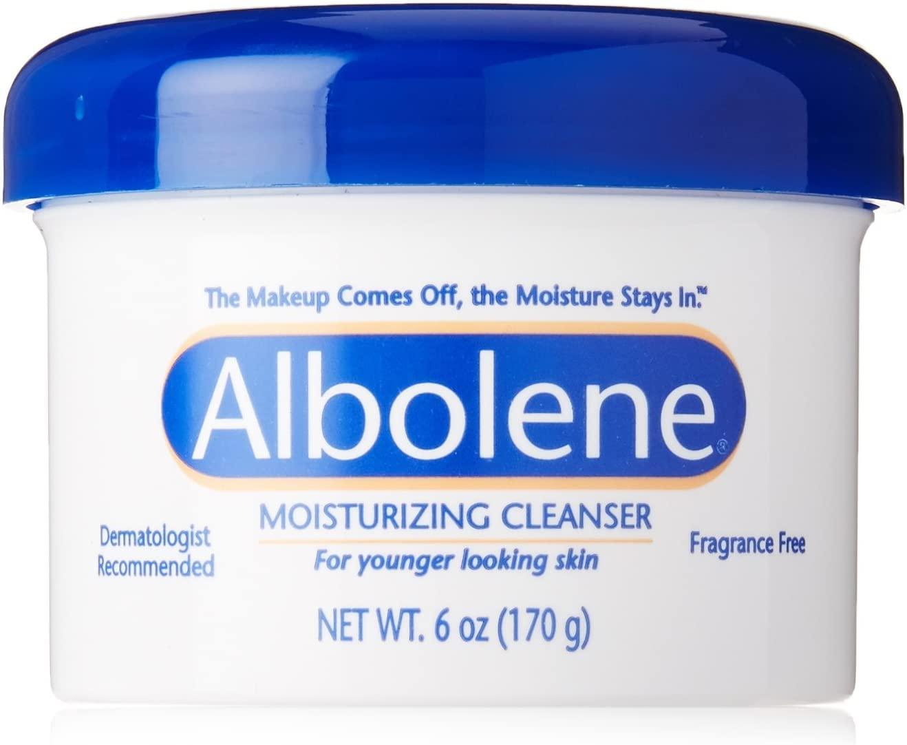 Albolene Albolene Face Moisturizer and Makeup Remover, Facial Cleanser and Cleansing Balm, Fragrance Free Cream, 6 oz