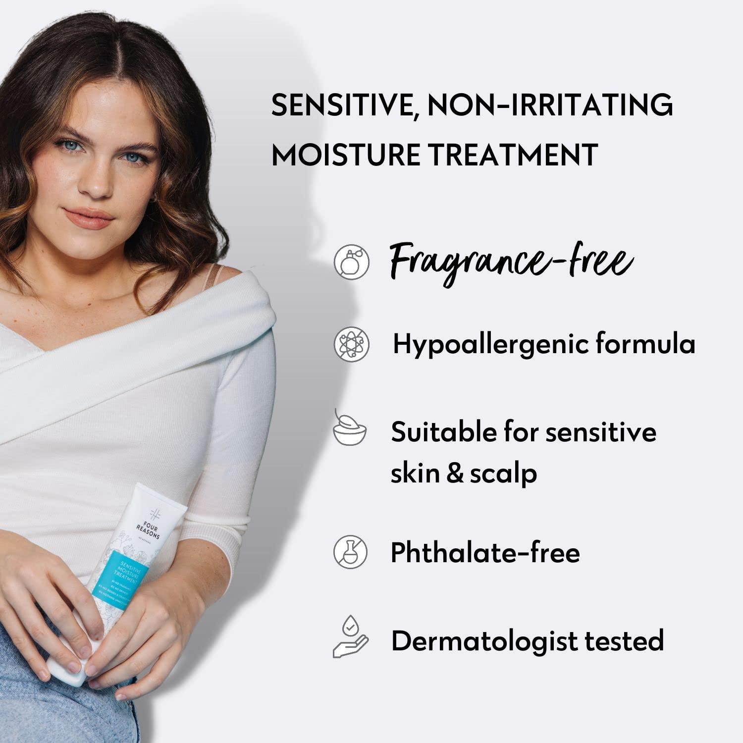 No nothing No Nothing Sensitive Moisture Treatment - Perfume-free, Moisturising Intensive Treatment - For Dry and Damaged Hair | 100% Vegan | 150 ml (New Packaging)